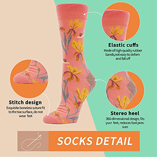WeciBor Women's Funny Casual Combed Cotton Socks Packs (071-38)