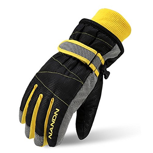 MAGARROW Winter Warm Windproof Outdoor Sports Gloves For Children and Adults (Black, Small (Fit kids 6-7 years old))