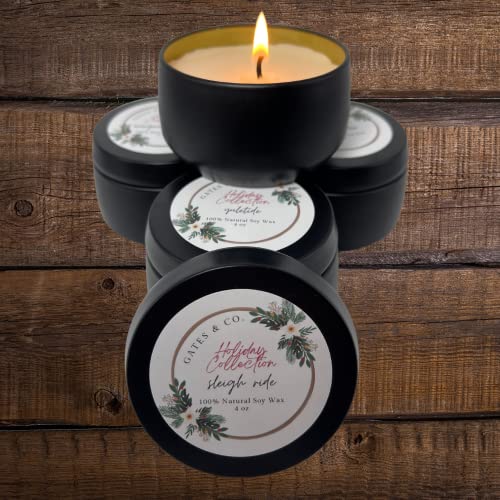 Holiday Candle for Gift Giving Holiday Scents Candle Variety Pack Of 4 Ounce Scented Coconut Soy Wax All Natural Candles Winter Scented