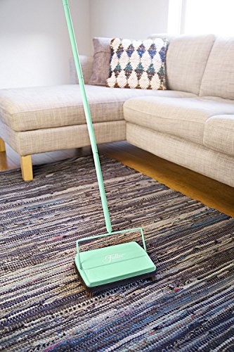 Fuller Brush 17029 Electrostatic Carpet & Floor Sweeper - 9" Cleaning Path - Lightweight - Ideal for Crumby Messes - Works On Carpets & Hard Floor Surfaces - Fresh Mint