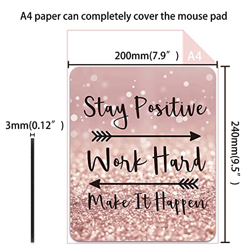 Mouse Pad, Stay Positive Work Hard and Make It Happen, Non-Slip Work or Gaming