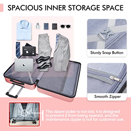 3-Pc Hard Shell Lightweight Suitcase Luggage Set with 4 Spinner Wheels and TSA Locks  (12 colors)