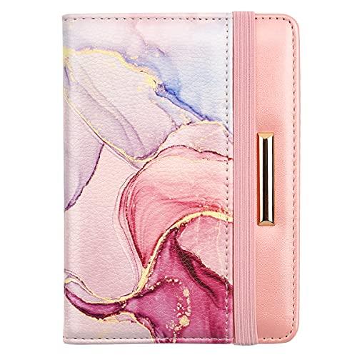 Slim 2-Toned Solids & Patterns RFID Blocking Passport Cover Wallet w/Card Slots & Elastic Band  (17 styles)