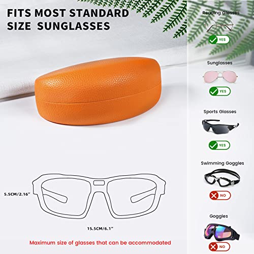 molshine Hard Shell Sunglasses Case,Classic Glasses Case for Sunglasses and Eyeglasses (Orange)