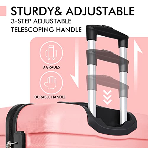 3-Pc Hard Shell Lightweight Suitcase Luggage Set with 4 Spinner Wheels and TSA Locks  (12 colors)