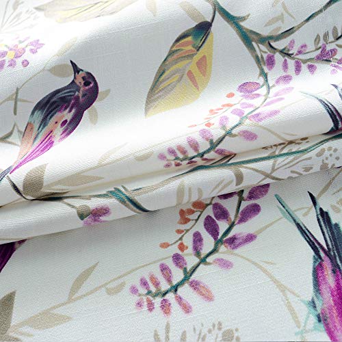 VOGOL Bird Pattern Kitchen Valances for Windows, Pocket Window Curtains Valance for Living Room 52 Inch Wide by 18 Inch Long