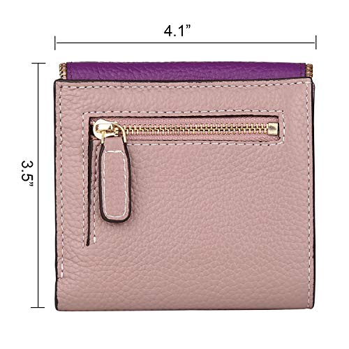 Lavemi RFID Blocking Small Compact Leather Wallets Credit Card Holder Case for Women(Envelope Purple)