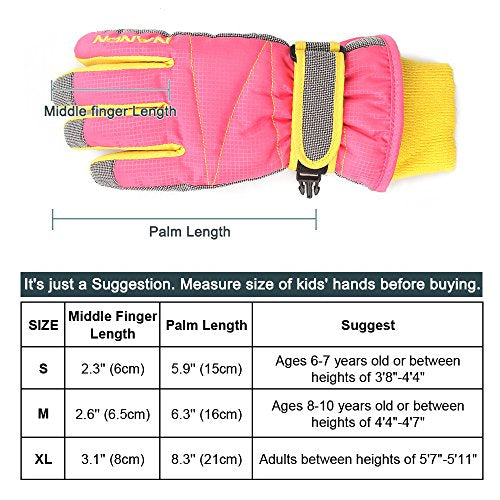 MAGARROW Winter Warm Windproof Outdoor Sports Gloves For Children and Adults (Dark Blue, Small (Fit kids 6-7 years old))