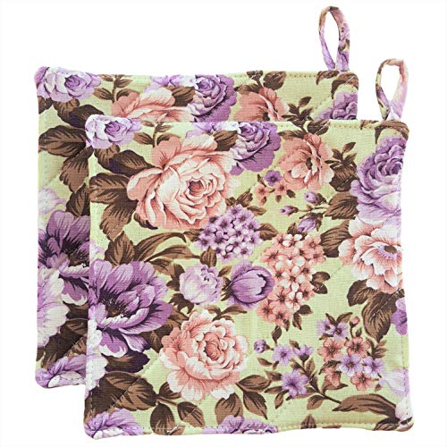 CUSHYSTORE Canvas Pot Holder Oven Pads Potholders for Cooking Kitchen 7.75