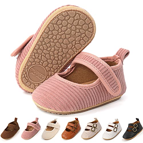GDSDYM Baby Girls Mary Jane Flats Shoes Princess Wedding Dress Shoes Soft Newborn Infant Crib First Walker Prewalker