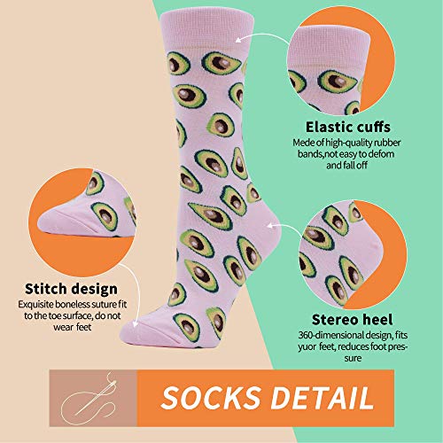 WeciBor Women's Funny Casual Combed Cotton Socks Packs (057-47)