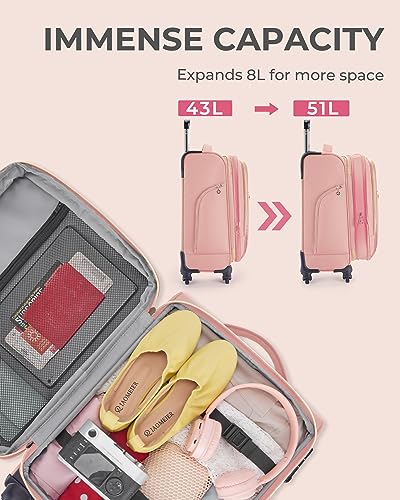 2-Pc Carry On Luggage Set, Expandable Soft Side Suitcases (4 colors)
