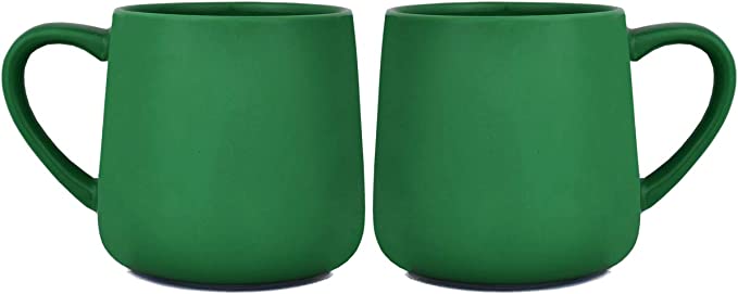 Set of 2 - Classic Large Capacity 18-oz Ceramic Coffee Mug or Tea Cup  (12 colors)