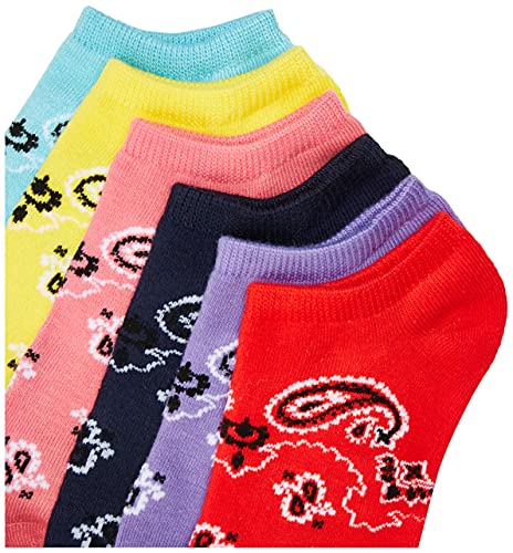 K. Bell Women's 6 Pack Novelty No Show Low Cut Socks, Banadas (Turquoise), Shoe Size: 4-10