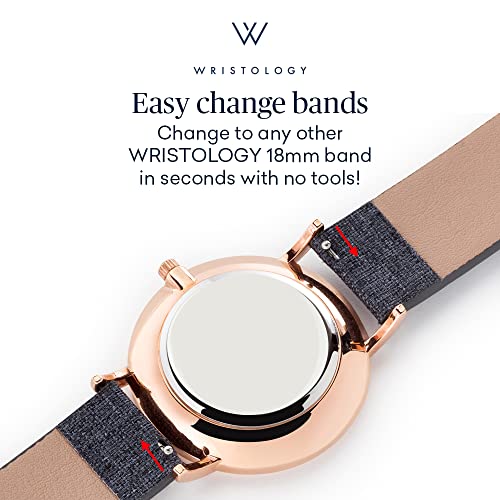 Minimalist Rose Gold Women's Analog Large Face Easy Read Watch w/Pink Silicone Band