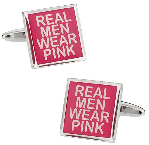 Cuff-Daddy Real Men Wear Pink Cufflinks Cuff Links with Presentation Box