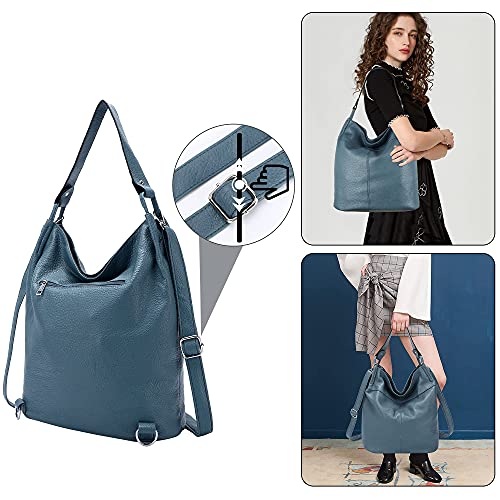 Purse for Women Convertible Backpack Purses and Handbags Crossbody Shoulder Bag - Light Blue