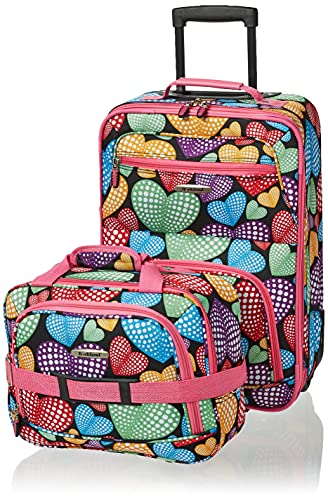 Rockland Fashion Softside Upright Luggage Set, New Heart, 2-Piece (14/19)
