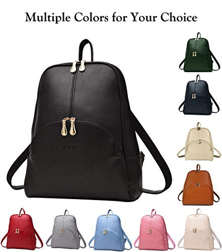 Nevenka Brand Women Bags Backpack PU Leather Zipper Bags Purse Casual Backpacks Shoulder Bags (BLUE)