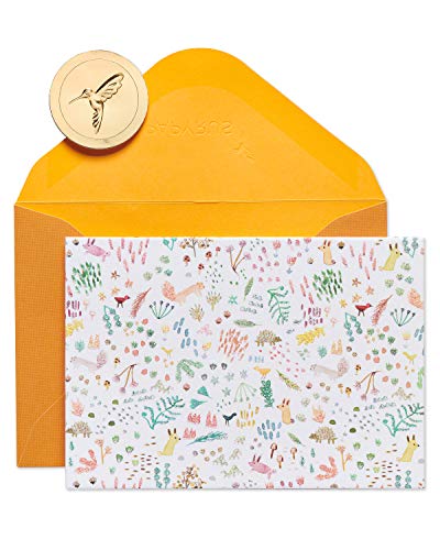 Papyrus Blank Cards with Envelopes, Plants and Critters (14-Count)