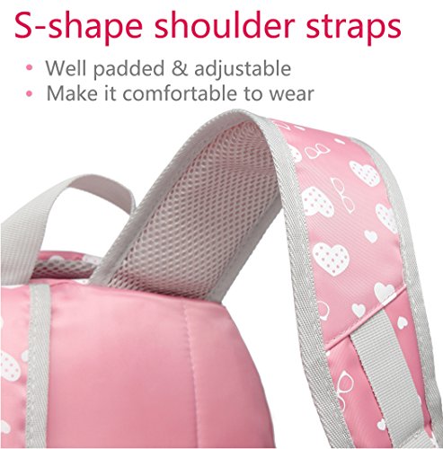 Pink Hearts Sweetheart School Backpacks for Children, Bookbag