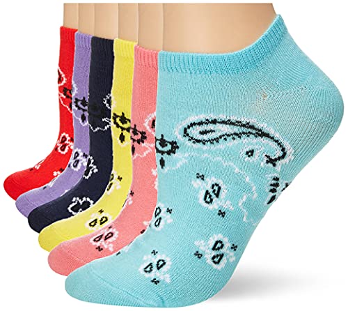 K. Bell Women's 6 Pack Novelty No Show Low Cut Socks, Banadas (Turquoise), Shoe Size: 4-10