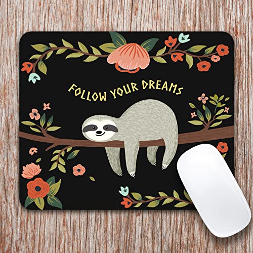 Mouse Pad, Dreaming Sloth, Anti-Slip for Office, Work or Gaming