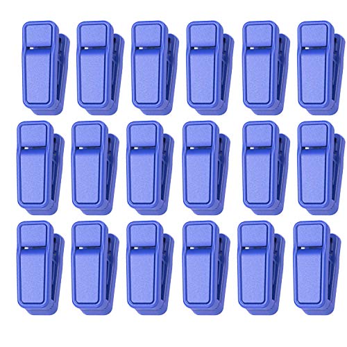 KISEER Plastic Baby Hanger Clips, 40 Pcs Slim-line Finger Clips Set Clothes Hanger Velvet Hanger (Blue)
