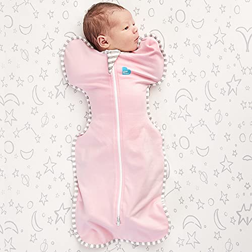 Love To Dream Swaddle UP, Pink, Medium, 13-18.5 lbs., Dramatically better sleep, Allow baby to sleep in their preferred arms up position for self-soothing, snug fit calms startle reflex