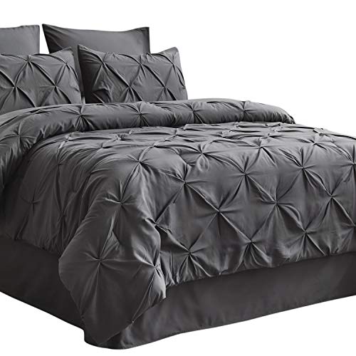 8 Pieces Complete Microfiber Comforter Bedding Set w/Sheets, Pillowcases & Shams, 5 Sizes  (30 colors)