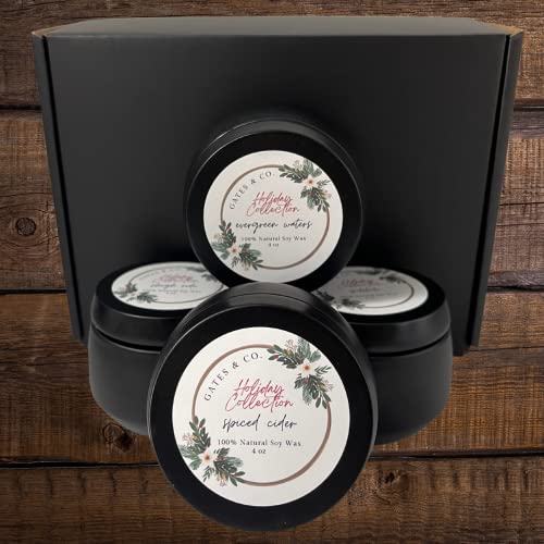 Holiday Candle for Gift Giving Holiday Scents Candle Variety Pack Of 4 Ounce Scented Coconut Soy Wax All Natural Candles Winter Scented