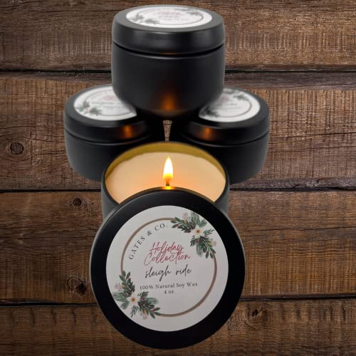 Holiday Candle for Gift Giving Holiday Scents Candle Variety Pack Of 4 Ounce Scented Coconut Soy Wax All Natural Candles Winter Scented