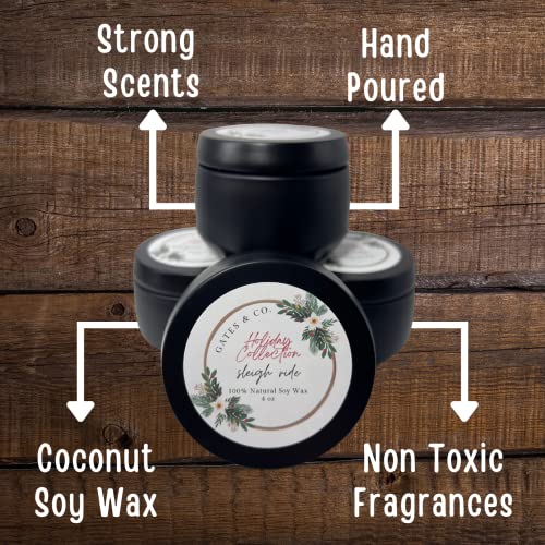 Holiday Candle for Gift Giving Holiday Scents Candle Variety Pack Of 4 Ounce Scented Coconut Soy Wax All Natural Candles Winter Scented