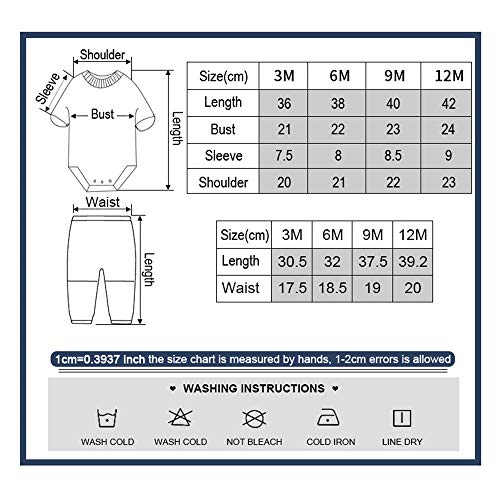 Kiddiezoom Unisex Baby Bodysuits Pants Baby Clothes Short Sleeve Bodysuits