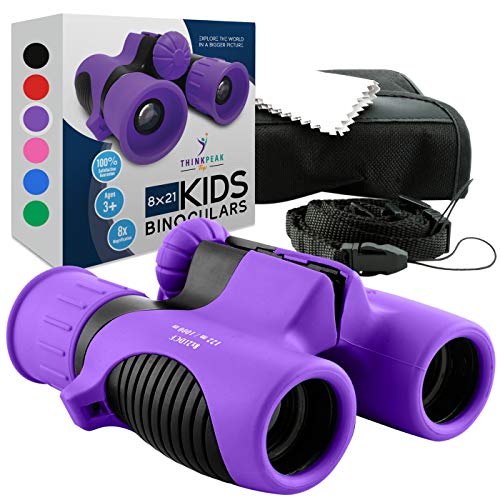 High Resolution 8x21 Kids Compact Binoculars, Outdoor Hiking, Camping, Spying Gear  (6 colors)