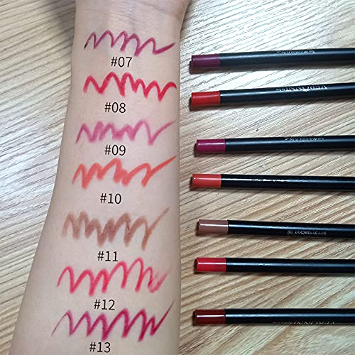 VERONNI Matte Liquid Lipstick with Lip Liner Lip Contour kit Waterproof Long Lasting Lip Gloss with 13 Colors Non shade Lip Stick Set (#8 Color)