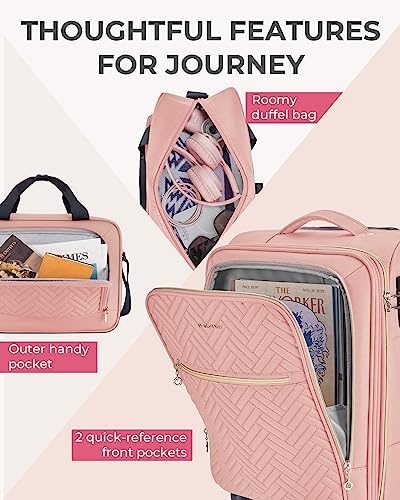 2-Pc Carry On Luggage Set, Expandable Soft Side Suitcases (4 colors)