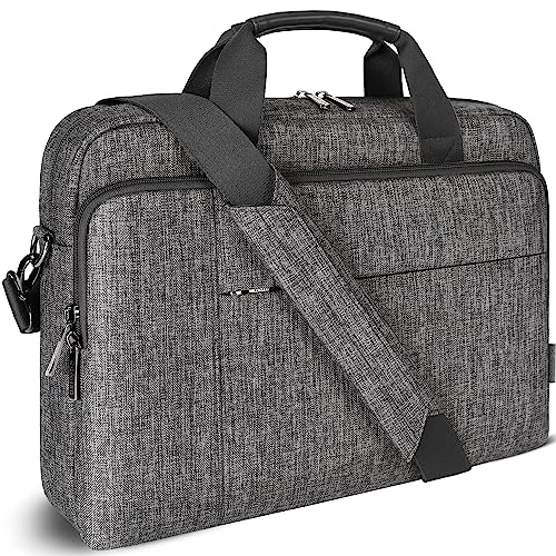 DOMISO 17.3 inch Laptop Bag Business Briefcase Water-resistant Notebook Messenger Shoulder Bag for 17.3