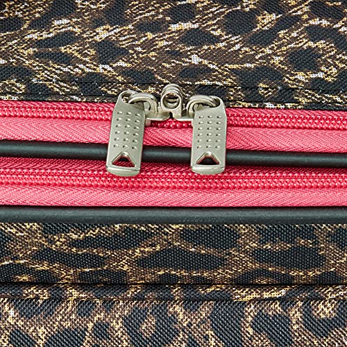 Rockland Fashion Softside Upright Luggage Set, Pink Leopard, 2-Piece (14/19)