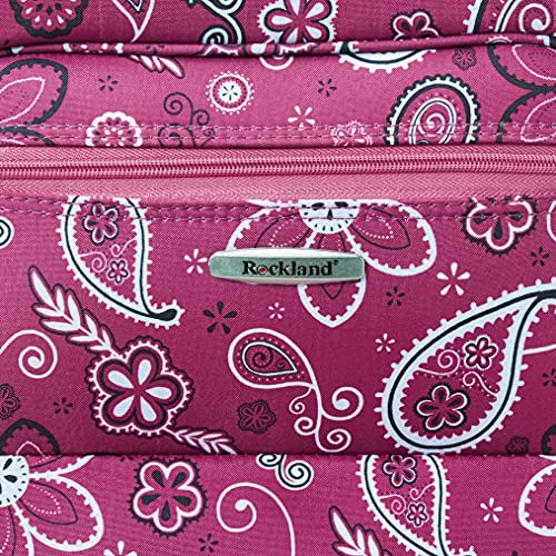 Rockland Fashion Softside Upright Luggage Set, Pink Bandana, 2-Piece (14/19)