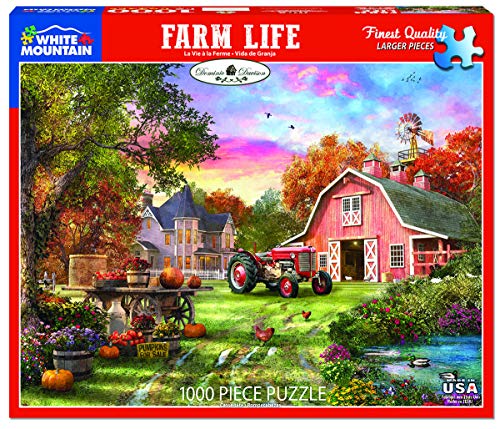 Farm Life - 1000 Piece Jigsaw Puzzle, Extra Large Sturdy Chipboard Pieces