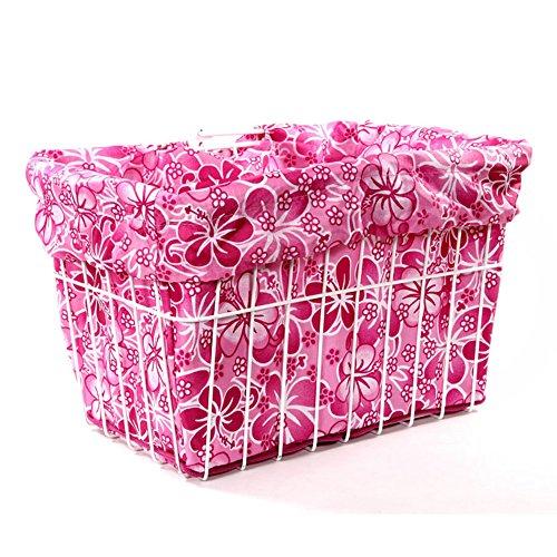 Cruiser Candy Pink Hawaiian Bicycle Basket Liner - Pink and Caboodle