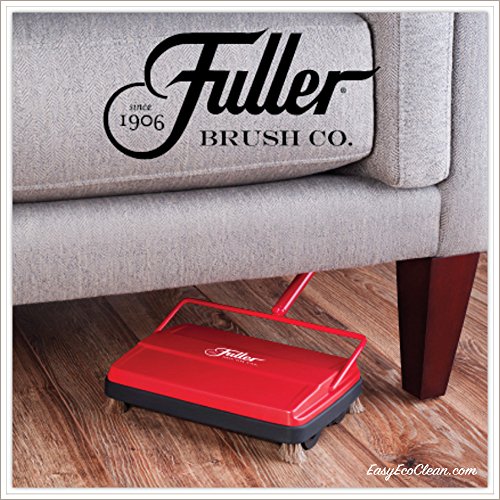 Fuller Brush 17052 Electrostatic Carpet & Floor Sweeper - 9" Cleaning Path - Lightweight - Ideal for Crumby Messes - Works On Carpets & Hard Floor Surfaces Red