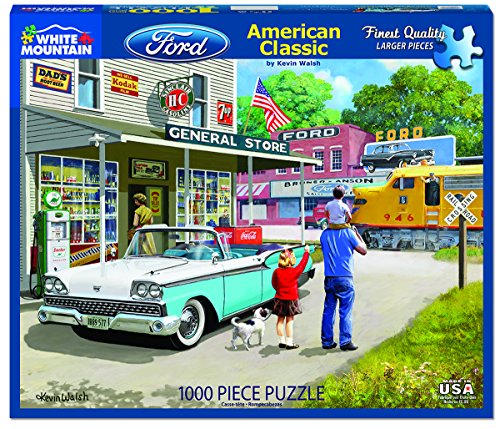 Old Town Downtown - 1000 Piece Jigsaw Puzzle, Extra Large Sturdy Chipboard Pieces