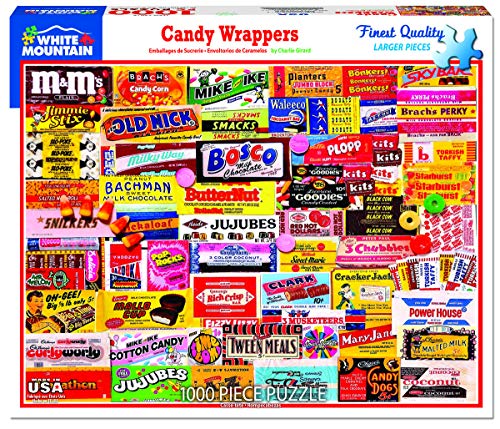Candy Wrappers - 1000 Piece Jigsaw Puzzle, Extra Large Sturdy Chipboard Pieces
