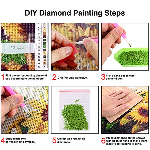 5D Moon Flower Full Drill Rhinestone Diamond Painting Kits for Adults & Kids