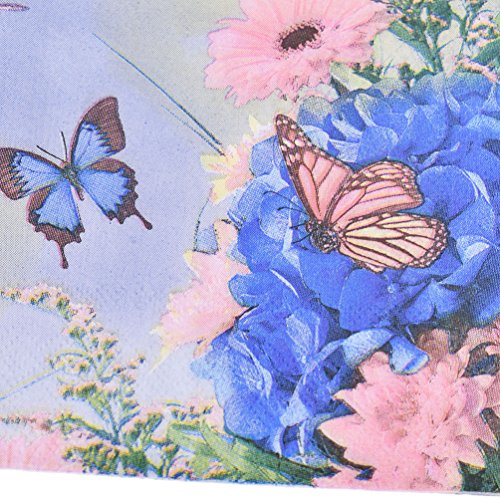 Towashine Colorful Butterfly Floral Napkins Paper Decorative for Wedding Dinner Luncheon Party, 20 Count 2-Ply, 13 x 13 Inch