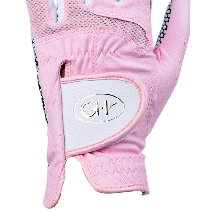 GH Women's Leather Golf Gloves, One Pair, Both Hands  (3 colors) - Pink and Caboodle