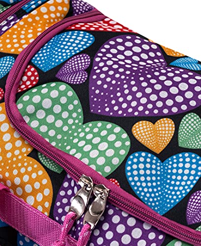 19-Inch Carry-On, Overnight, Weekender Duffel Bag, Colorful Hearts