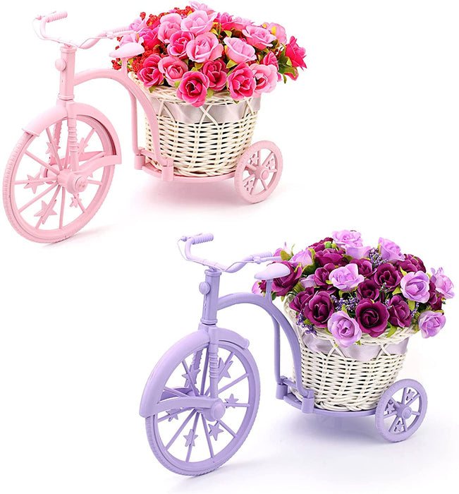 Louis Garden Nostalgic Bicycle Artificial Flower Plant Stand Office or Home Decor  (2 colors)